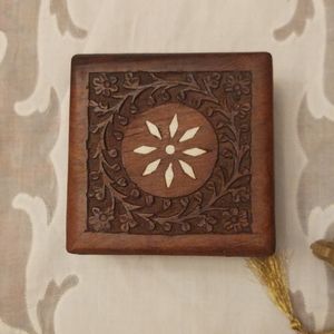 Stunning carved wood box for holding incense.